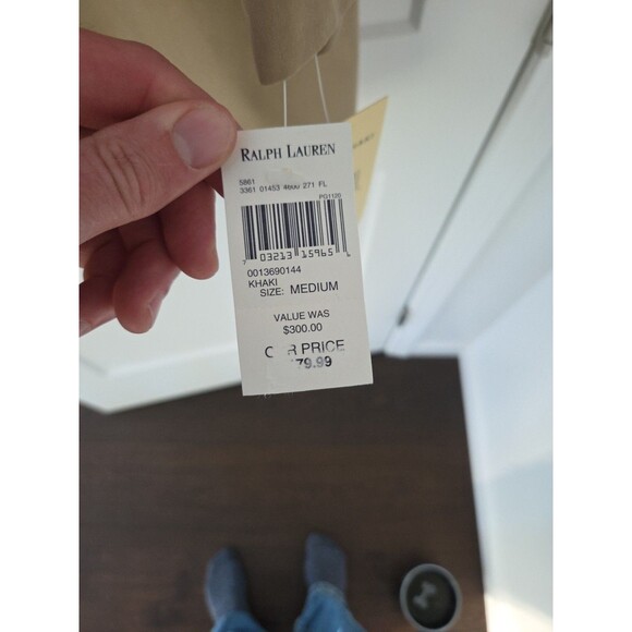 #51 Ralph Lauren Lancaster Khaki long overcoat Men's Medium New with Tags - Picture 6 of 8